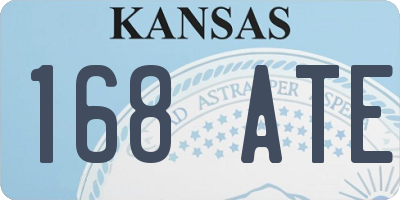 KS license plate 168ATE
