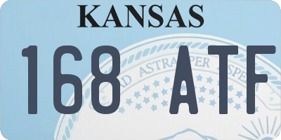 KS license plate 168ATF