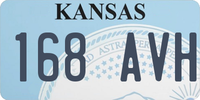 KS license plate 168AVH