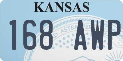 KS license plate 168AWP