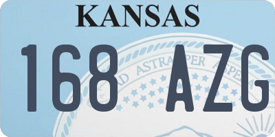 KS license plate 168AZG