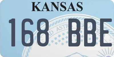 KS license plate 168BBE
