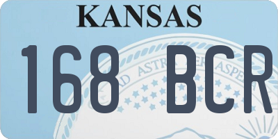 KS license plate 168BCR