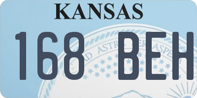 KS license plate 168BEH