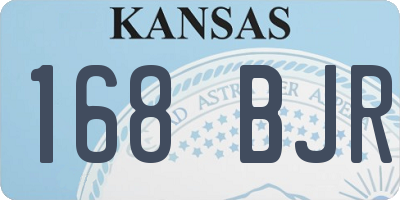 KS license plate 168BJR