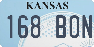 KS license plate 168BON