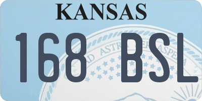 KS license plate 168BSL
