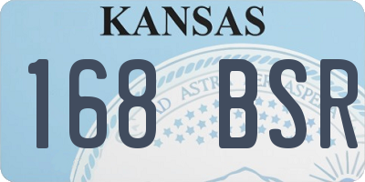 KS license plate 168BSR