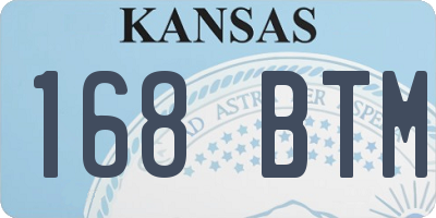 KS license plate 168BTM