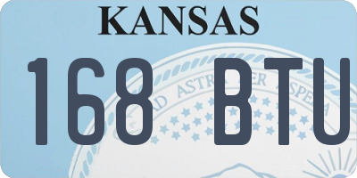 KS license plate 168BTU