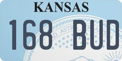 KS license plate 168BUD