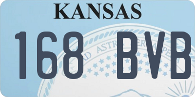 KS license plate 168BVB