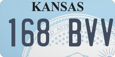 KS license plate 168BVV