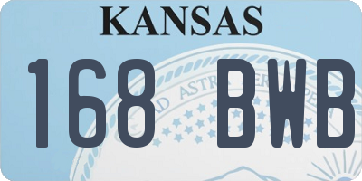 KS license plate 168BWB