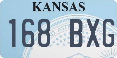 KS license plate 168BXG
