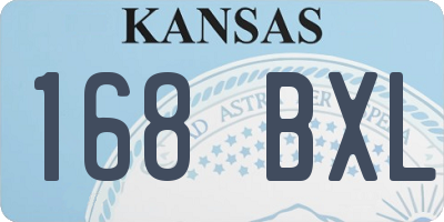 KS license plate 168BXL