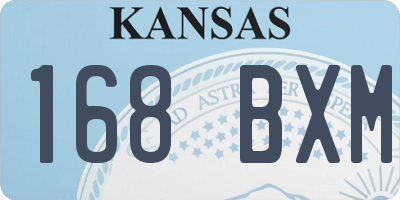 KS license plate 168BXM