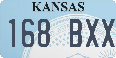 KS license plate 168BXX