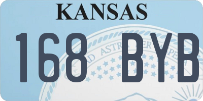KS license plate 168BYB