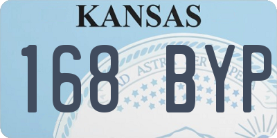 KS license plate 168BYP