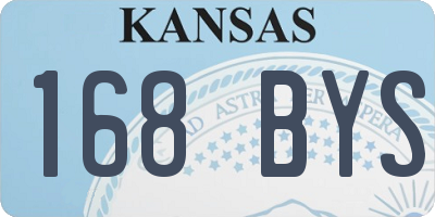 KS license plate 168BYS