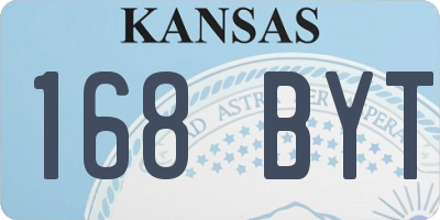 KS license plate 168BYT