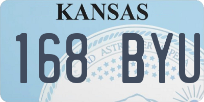 KS license plate 168BYU