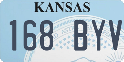 KS license plate 168BYV