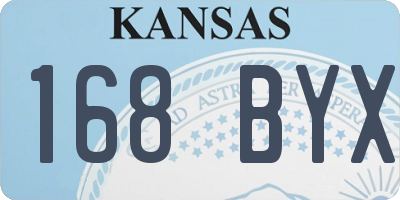 KS license plate 168BYX