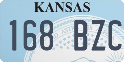 KS license plate 168BZC
