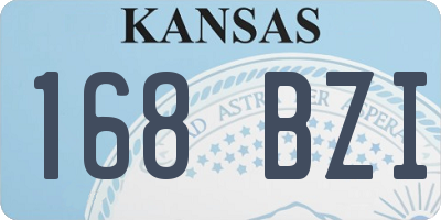 KS license plate 168BZI
