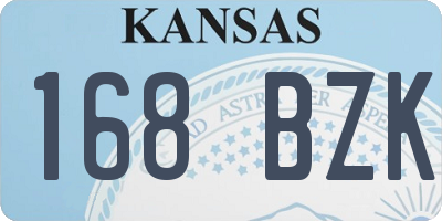 KS license plate 168BZK