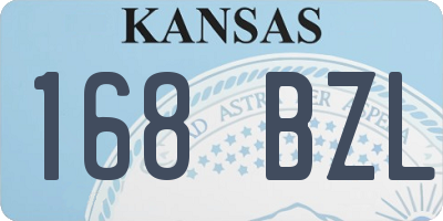 KS license plate 168BZL