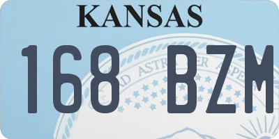 KS license plate 168BZM