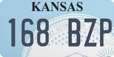 KS license plate 168BZP