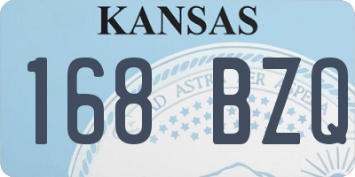 KS license plate 168BZQ