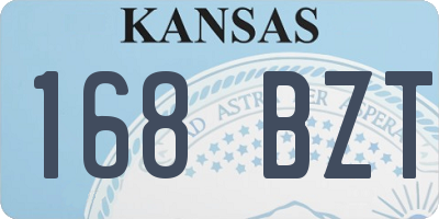 KS license plate 168BZT