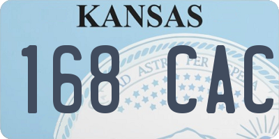KS license plate 168CAC