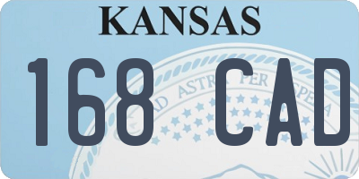 KS license plate 168CAD