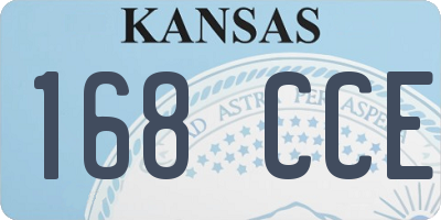 KS license plate 168CCE