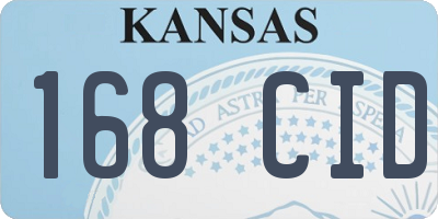 KS license plate 168CID