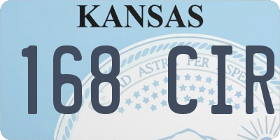KS license plate 168CIR