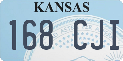 KS license plate 168CJI