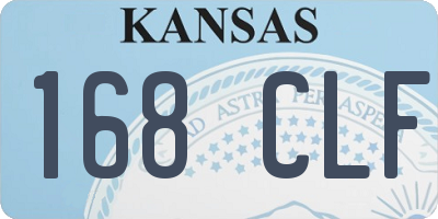 KS license plate 168CLF