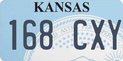 KS license plate 168CXY