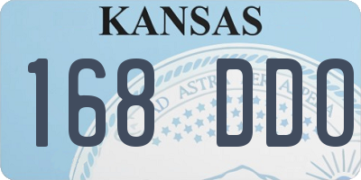 KS license plate 168DDO