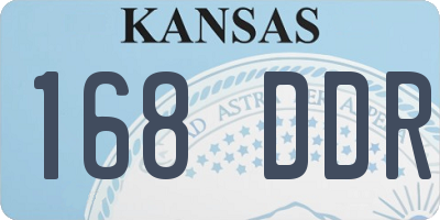 KS license plate 168DDR
