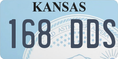 KS license plate 168DDS