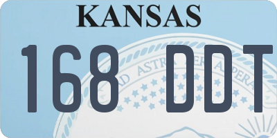 KS license plate 168DDT
