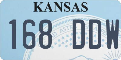 KS license plate 168DDW